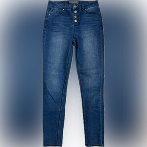 Harper buttoned front skinny jeans